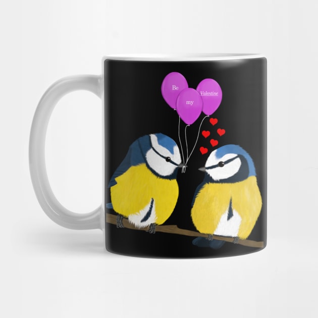 Valentine's Day Gift Bird Illustration by jzbirds